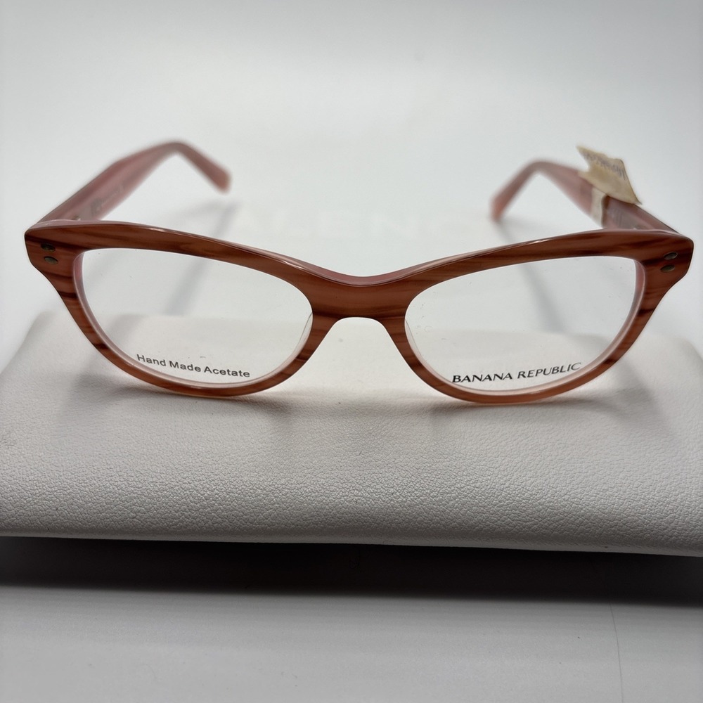 BANANA REPUBLIC "ANISSA" Eyeglasses Frame Womens 51-16-140 Brown Cream Pink #486